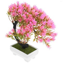 Decorative Flowers Bonsai Tree Artificial Fake Potted Pine Welcoming Simulation Faux Flower Decor Realistic Pot Indoor Pots S Brussel