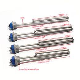 1"NPT Solar Water Heating Element 220V-240V DN25 Screw in Type Water Immersion Heater for Water Boiler All 304SUS