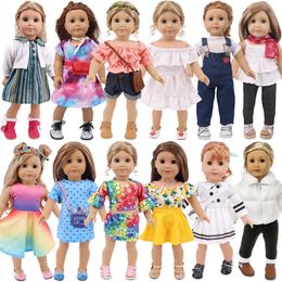 Wholesale 43Cm Doll Apparel Clothes Pyjamas Unicorn Kitten For 18 Inch A American Girl Accessories Diy Dollhouse Toy