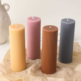 Candle Candles Home Dinner Scented Diy Soy Romantic Handmade Decoration Cylinder Aromatherapy Woolen Texture