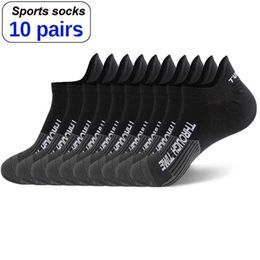 Men's Socks 10 PairsLot High Quality Men's Ankle Socks Athletic Fitness Running Socks Breathable Spring Summer Mesh Casual Short Sock Gifts Z0227