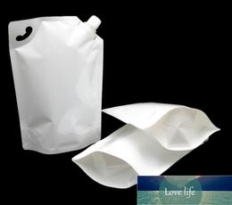 14*22cm 500ml 500Pcs/ Lot White Empty Doypack Spout Bag Jelly Juice Wine Drinking Stand Up Spout PE Poly Party