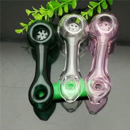 2023 Europe and Americaglass pipe bubbler smoking pipe water Glass bong Thickened snowflake filter glass pipe