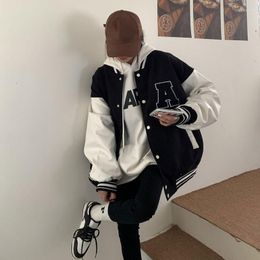 Women's Jackets 2023 Autumn Vintage Streetwear Baseball Uniform Style Woman Coats Loose Student Women Fashion Bomber