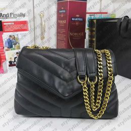 Shoulder Bags Fashion Luxury Handbag Shoulder Bag Women Girl Brand Designer Seam Leather Lady Metal Chain Black Clamshell Messenger Chain Bags 0304/23