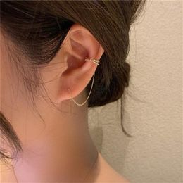 Backs Earrings Trendy Crystal Simple Clip Cuff Drop For Girls Bohemian Wedding Jewerly Gifts