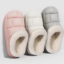 Slippers 2023 Autumn And Winter Women Men Plush Indoor Wear Warm Cotton Fashion Couple Soft Water-proof Shoes