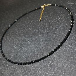 Choker Korean Fashion Simple Black Bead Short Necklace Women's Jewellery Bijoux Femme Party 2023