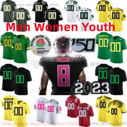 Custom S-6XL NCAA Oregon Ducks College Football Jersey 8 Marcus Mariota 21 Royce Freeman 10 Bo Nix 13 Ty Thompson 9 Jay Butterfield 5 Sean