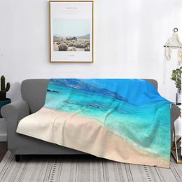 Blankets Beach Ocean Blanket For Kids Adults Super Soft Cosy Plush Microfiber Fluffy Lightweight Warm Bedspread 80"x60"