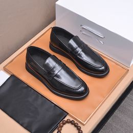 2023 Mens Brand Designer Wedding Party Dress Shoes Mens Fashion Casual Loafers Business Formal Genuine Leather Flats Size 38-45