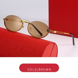 classic small round frame sunglasses female designer 2023 luxury brand Polarised retro glasses sunglasses