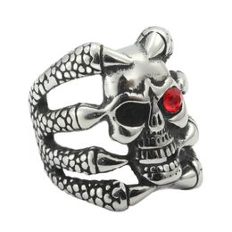 Wedding Rings Fashion Jewellery Stainless Steel Skull Ring Men Trendy Simple Punk Gift 24035Wedding