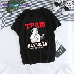 Men's T-Shirts 2023 Classic Team Hasbulla T-shirt Men Fighting Hasbulla Tshirt Unisex Hip Hop Graphic Shirt Tops Kawaii Cartoon T Shirt Ma 0304H23