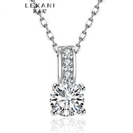 100% чистое 925 стерлингового серебряного подвесного ожерелья 1 5 Ct Sona CZ Diamond Engagement Colles