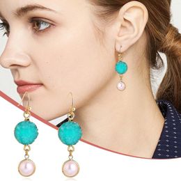 Stud Earrings Fashion Highlight The Fresh Ladies Temperament Small Pearl Crystal Drop