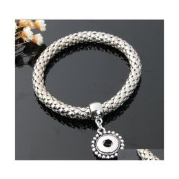 Charm Bracelets Noosa 12Mm Snap Bracelet Jewelry Elastic Ginger Buttons Chunk Bangle Fit Diy Snaps Drop Delivery Dhaac