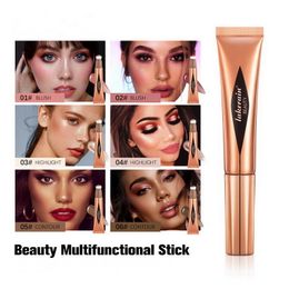 Lakerain makeup sticker multifuncational stick blush highlight contour for Eyes Lips Face Hair Natural contouring Increase 3D effect Long-Lasting Make Up