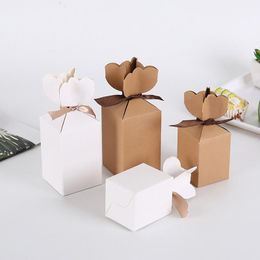 Gift Wrap 10pcs Vase Candy Box Kraft Paper Package Cardboard Favor And Birthday Christmas Valentine's Party Wedding DecorationGift