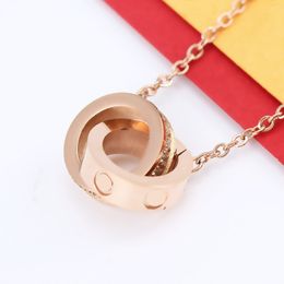 Love matching necklace for couples customized necklace simple gold chain with pendant necklaces women classic jewelry luxury engagement anniversary gift