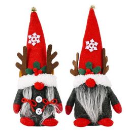 Gnomes Christmas Decor Creative Antlers Dwarf Ornaments Swedish Gnome xmas Faceless Forest Old Man Gifts U0304