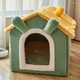 Cat Beds Removable Bed House Kennel Nest Rug Tent Dog Warm Cushion Pet Products Mat