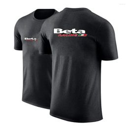 Men's T Shirts 2023 Beta Racing Motocross Motorcycle Men's Quality Cotton Round-Neck Fashion Slim Fit Soild Colour Tees Short Sleeve