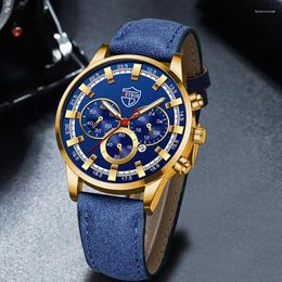 Wristwatches Fashion Men Watch Business Quartz Wrist Leather Sports Watches For Vintage Gifts Boyfriend