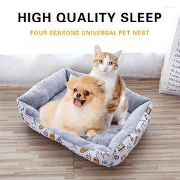 Cat Beds Large Pet Bed Dog Sofa Sleeping Mat Cushion Warm Cosy House Soft Plush Nest Baskets Waterproof Kennel Pets Supplies