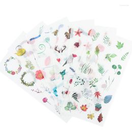 Gift Wrap 15packs/lot Green Fresh Leaves Plant Paper Sticker/ Flower Bird Scrapbooking Decoration DIY Diary School Office Supplied