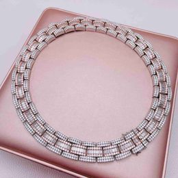 Pass Diamond Tester 18mm S925 Hip Hopchain Bling Iced Out Jewelry Miami Moissanite Cuban Link Chain