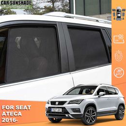 New For Seat Ateca SUV 2016-2022 Side Window Sun Shade Visor Magnetic Car Sunshade Shield Front Rear Windshield Frame Curtain