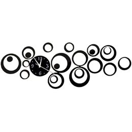 Wall Stickers 3d Mirror Acrylic Modern Art Sticker Fashionable Removable Round Clock Decal For Home Living Room