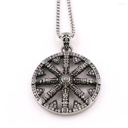 Pendant Necklaces Vintage Style Necklace For Women Men Ancient Magick Amulet Implement With Crystals Personality Design Drop