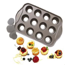 Baking Dishes Pans Nonstick Mini Cheesecake Pan 12 Cup Removable Metal Round Cake Cupcake Muffin Oven Form Mold For Bakeware Desse Dhkrz