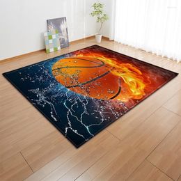 Carpets 3D Sports Basketball Carpet Children Room Decoration Area Rugs Soccer Play Mat Boys Birthday Gift Living