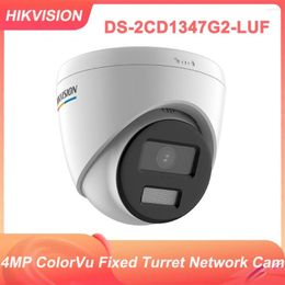 Original Hikvision English DS-2CD1347G2-LUF 4MP IP67 POE ColorVu Human Detection Built-in Mic Fixed Turret Network Camera