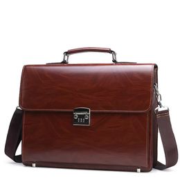 Men's Briefcase Password Lock Business Briefcase Large Capacity Shoulder Messenger Bag Computer Bag