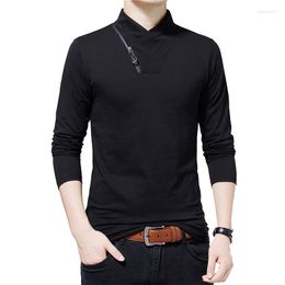 Men's T Shirts 2023 Spring And Autumn Dress Fashion Trend Long-Sleeved T-shirt Bottom Shirt Loose Plus Increase Code Cotton