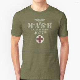 Men's T Shirts Mash ( Distressed Design ) Shirt Pure Cotton Big Size 4077 4077th Hawkeye Kinger Alan Alda War Korean
