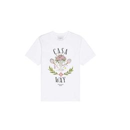 23SS New Casablanca Designer Classic Fashion Cotton Tee T shirt Men and Women Loose Versatile Short Sleeve Fashion shirt POLOS