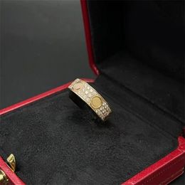 Female designer ring plated silver rose gold diamonds versatile ice out hip hop classical B4218100 ladies couple bague iced out love jewelry rings ZB019 F23