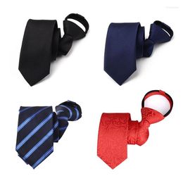 Bow Ties Lazy Tie Mens Business Casual Zipper Red Black Striped Is Very Easy To Use 4 Only Sell For 10.99 Child Can Be Used