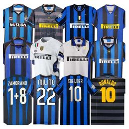 finals 09 MILITO SNEIJDER ZANETTI Retro Soccer jersey Eto'o Football 97 98 99 01 02 03 Djorkaeff Baggio ADRIANO MILAN 10 11 07 08 09 BATISTUTA Inters Zamorano uniforms