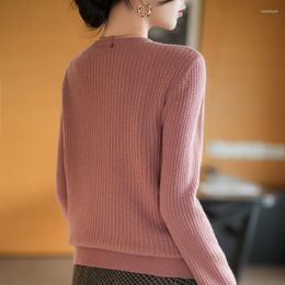 Women's Sweaters Women's 2023 Autumn Winter Merino Wool Knitted Pullover Female O-Neck Warm Women Chic Loose Size Jumper
