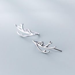 Stud Earrings MloveAcc 925 Sterling Silver Elk Antler For Women Girls Fashion Fine Jewellery