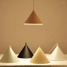 Pendant Lamps Modern Led Cone Light Fixture Double Bulbs Hanging Lamp Luminaire Nordic Home Decor Kitchen Room Suspension Droplight