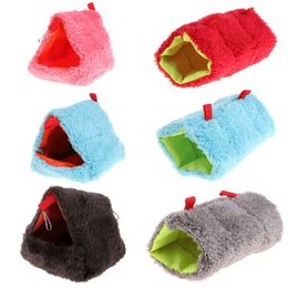 Small Animal Supplies Hamster Nest Sleeping Bed Hanging Cage Fleece Waterproof Warm Winter Hammock Swing Toys For Pets Squirrel Chinchilla