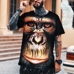 Men's T Shirts Leica Polyester T-shirt Men's And Women's Short Sleeve Hip-hop Orangutan Funny Humor Cold Pattern 3D Printed Top Fat