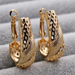 Hoop Earrings RLOPAY Fashion Hollow Gold For Women Round Jewelry Wedding Anniversary Gift Acessories